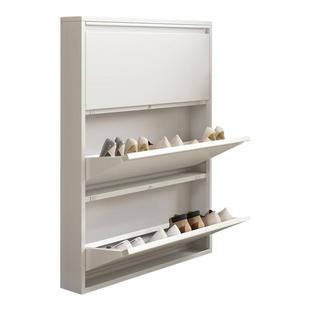2025新款钢制超薄鞋柜家用入户门口鞋架一体靠墙玄关窄小翻斗鞋柜