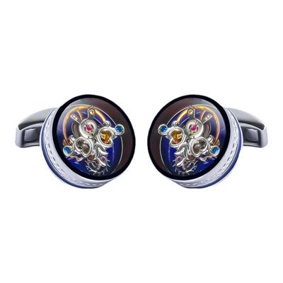 WILLIAMMILTON蓝珐琅陀飞轮袖扣