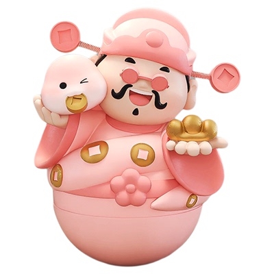 不倒翁财神爷装饰摆件新年礼物