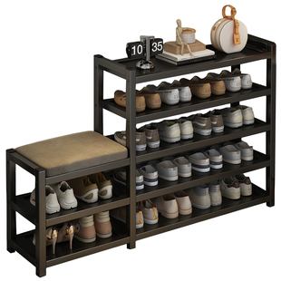 不锈钢鞋架入户门多层家用门口置物架新款2024爆款换鞋凳可坐鞋柜