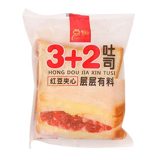 点缀红豆吐司3+2夹心面包学生上班族早餐饱腹休闲零食小吃整箱