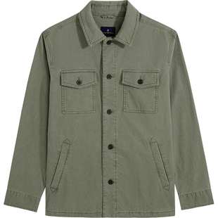 Brooks Brothers/布克兄弟男士26春夏新品纯色工装风衬衫式夹克