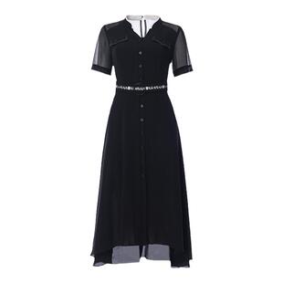 声雨竹官方旗舰店秋季新款女士连衣裙商场同款收腰显瘦裙子高级感