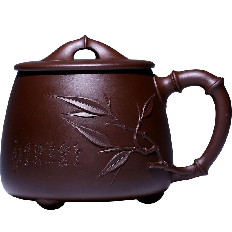 名家风宜兴原矿纯全手工紫砂杯