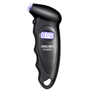 得力胎压表高精度压力检测仪数显放气压表监测器汽车电子轮胎压计