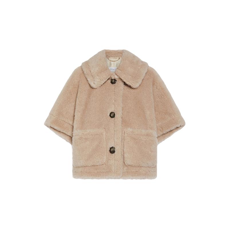 【礼物】MaxMara 女装泰迪斗篷外套4736334206