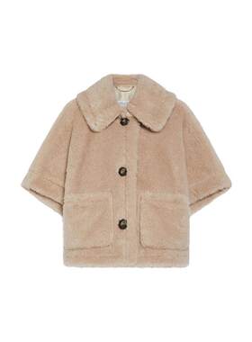 【礼物】MaxMara 女装泰迪斗篷外套4736334206