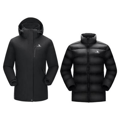 三合一户外冲锋衣骆驼防风情侣