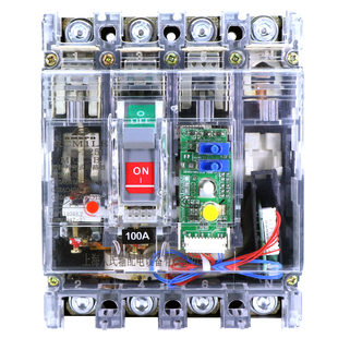 上海人民塑壳断路器三相四线CM1LE 4P250A400A空气开关带漏电透明