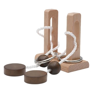 拓扑解绳玩具儿童古典木制益智力高难度成人趣味解环孔明锁鲁班锁