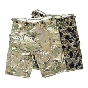 SONOFLOONG复古迷彩多袋短裤M65工装裤M51做旧军事风伞兵裤eiger