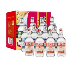 出口小方瓶 永丰牌 北京二锅头清香型白酒 42度经典(三色)整箱装