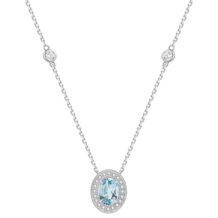 CIGALONG龙梓嘉燕归来海水蓝耳钉项链银新中式珠宝新年情人节礼物