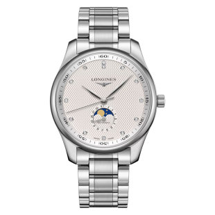 Longines浪琴 名匠系列 月相钢带机械大表盘男表L2.919.4.77.6