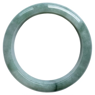 翡翠林 缅甸天然满绿翡翠手镯60透润正品A货糯冰种玉镯子国检证书