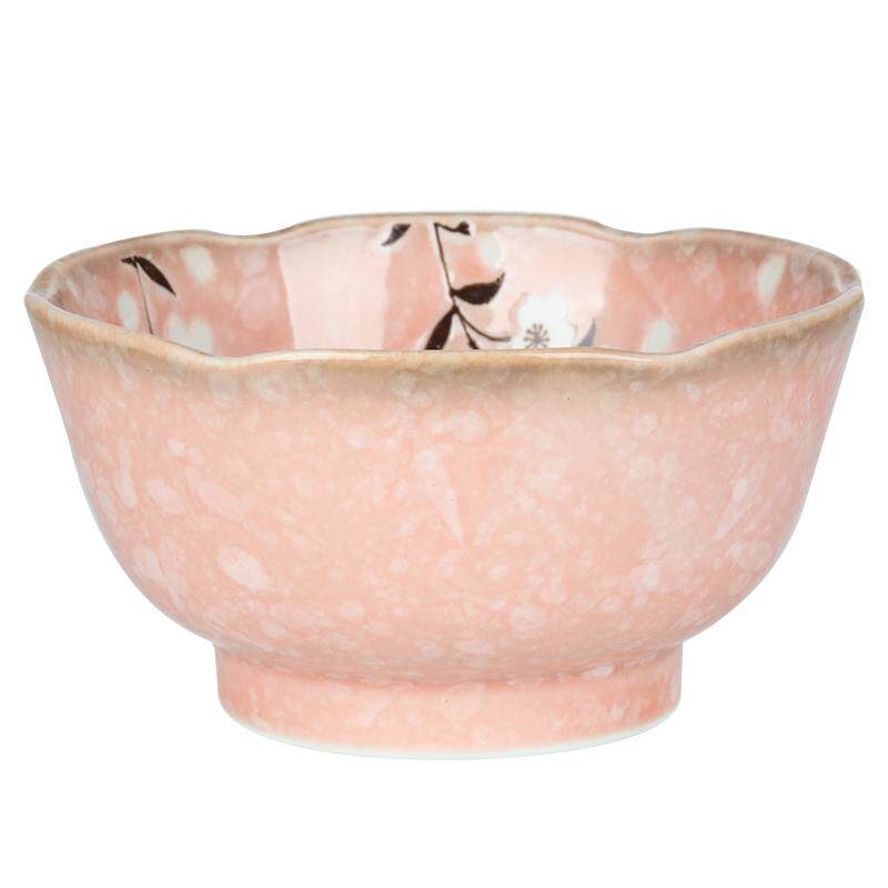 【自营】美浓烧日本进口陶瓷餐具米饭碗花边小碗日式小碗家用英寸