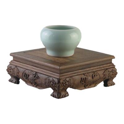长方奇石花瓶茶壶佛像底座浮雕