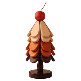 高级感圣诞树隔热垫餐桌摆件创意一棵树实木防烫锅垫折叠杯垫碗垫