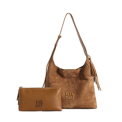 迪莱克丝官方正品麂皮水桶包