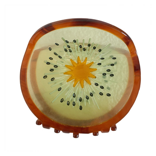 2025新款发夹甜美创意设计感醋酸水果猕猴桃抓夹田园风少女鲨鱼夹