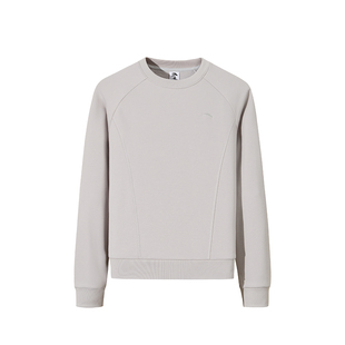 安踏奶芙卫衣女2025新款冬季加绒加厚保暖圆领套头衫长袖运动上衣