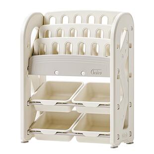 英禾儿童玩具大容量收纳架宝宝家用绘本落地置物柜书籍整理