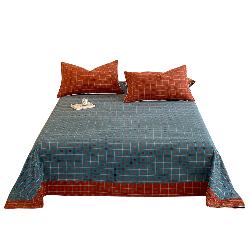 A类加厚纯棉双层纱床单单件100全棉被单防滑不起皱睡垫单四季通用