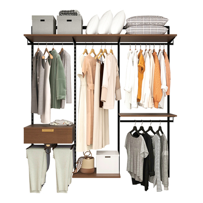 铂耐纯实木金属衣柜框架定制卧室家用环保砌墙衣帽间整体全屋定制