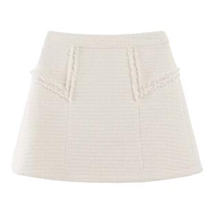 PIT复古法式高级感小香风半身裙女2025春装新款a字高腰显瘦短裙