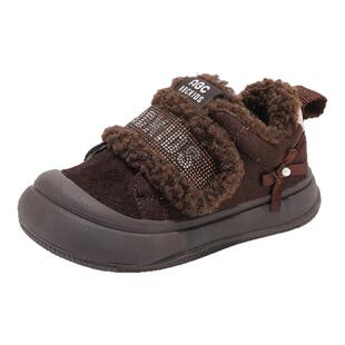 ABCkids儿童加绒勃肯鞋男女童软底棉靴2025冬季新款保暖雪地棉鞋