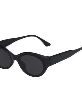 复古椭圆形高级感ins猫眼墨镜女