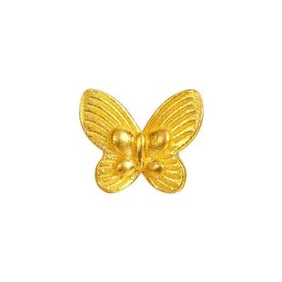 老克勒古法黄金蝴蝶扣头手串手链足金999配件配饰diy新款送礼女