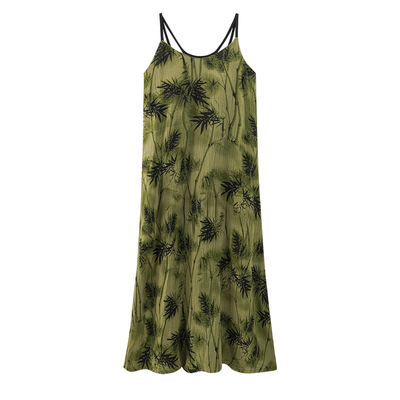 纯棉睡衣吊带睡裙带胸垫家居服薄