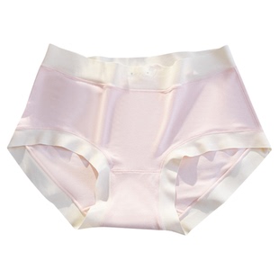 st内裤女7A抗菌无痕舒适透气女士内裤桑蚕丝裆女士内裤中腰三角裤