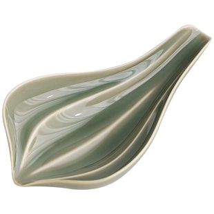 越窑青瓷茶荷茶则中式高端手工茶针拨茶勺赏茶荷套组功夫茶具配件