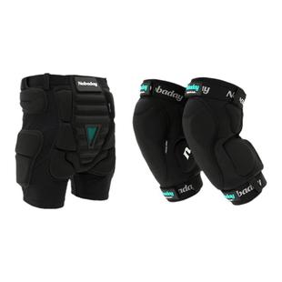 Nobaday黑武士果冻感滑雪护具套装护臀护膝护甲护具硅胶防摔防疼
