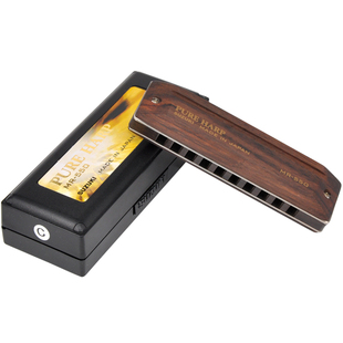 SUZUKI铃木MR-550日本进口专业演奏胡桃木10孔蓝调布鲁斯口琴