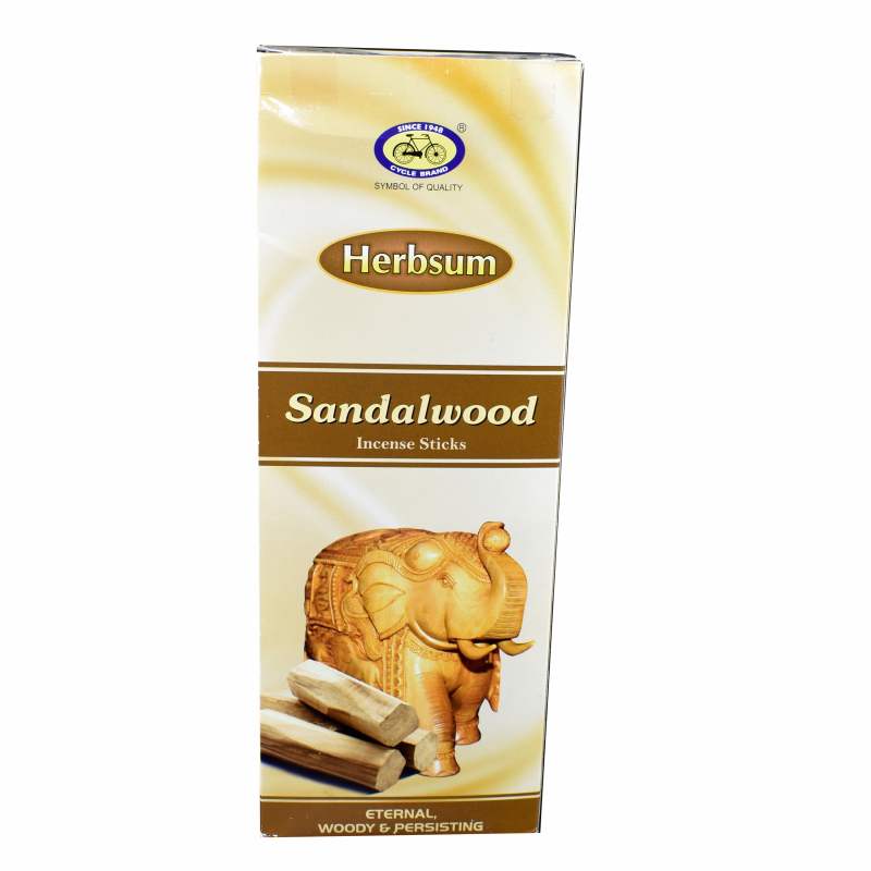 Herbsum线香进口印度香熏香 檀香木室内家用线香净化去异味大盒