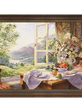 简欧欧美式风墙面装饰水果玄关画
