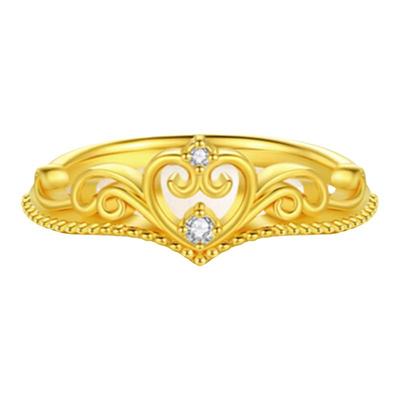 周先生18K金花丝公主皇冠戒指