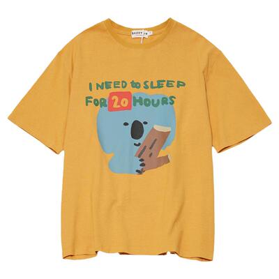 卡通趣味考拉印花情侣短袖T恤