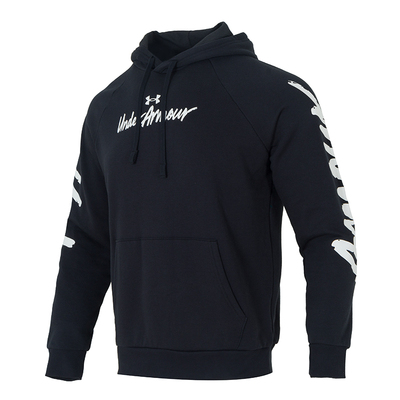 UA安德玛卫衣加绒男士官方正品2025冬季新款保暖套头衫加厚运动服