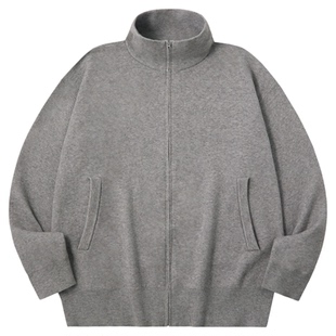 PSO Brand男装女装极简P老钱风L仿兔绒中高领拉链毛衣外套秋季