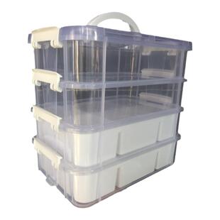 手工串珠收纳盒散珠琉璃珠子大容量乐高储物盒手饰品耳环首饰盒