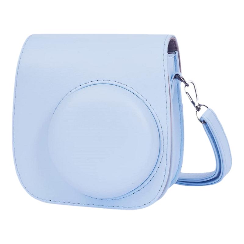 润哲  适用拍立得mini12保护壳相机包富士相机保护套复古皮质保护壳硅胶套mini11/mini9专用收纳包搭配好看