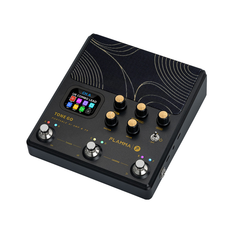 FLAMMA TONE GO吉他综合便携效果器AI音箱效果器桌面吉他效果器