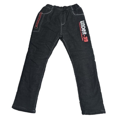 男童牛仔棉裤冬季中大童加绒加厚