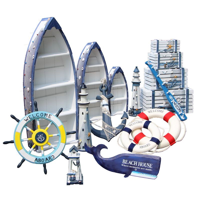 地中海装饰摆件海洋风橱窗陈列摆设沙滩主题酒吧酒店婚庆拍摄道具