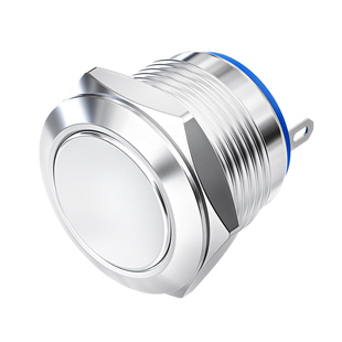 8 10 12 16 19 22MM金属按钮自锁自复圆形开关防水短款螺丝焊脚