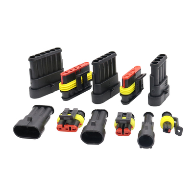 amp带线汽车插座公母防水连接器